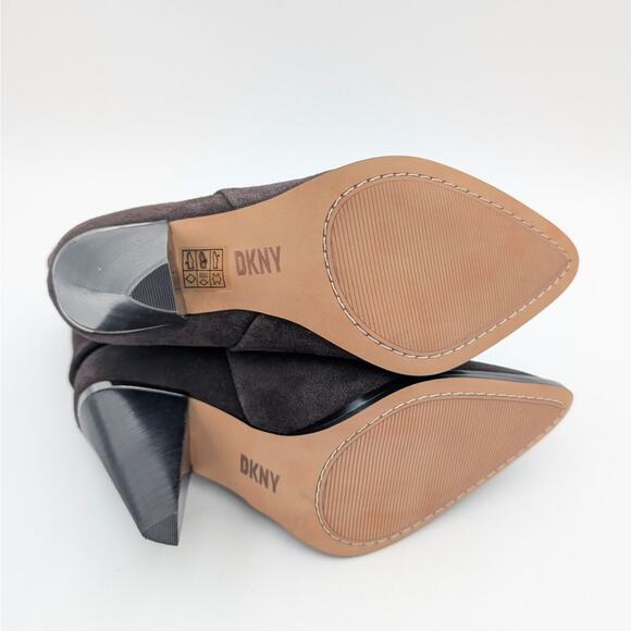 DKNY Padded Cerise Pointed Toe Block Heel Booties Women's Size US6M EU36B - Picture 7 of 10